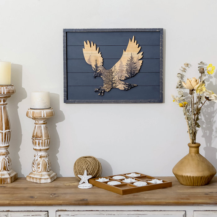 Millwood Pines Forest Eagle Wood Wall Decor & Reviews Wayfair